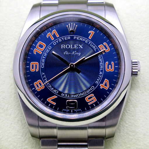 Rolex 114200 Oyster Perpetual Air King with Blue Concentric Dial - Image 3