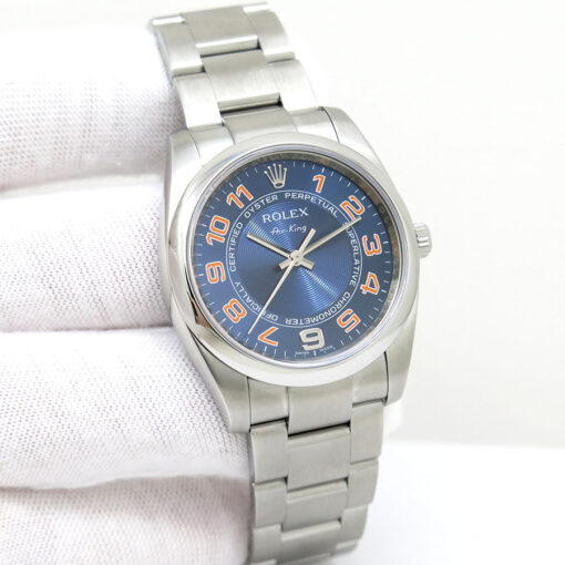 Rolex 114200 Oyster Perpetual Air King with Blue Concentric Dial