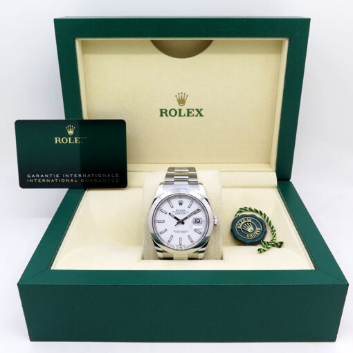 Rolex 126300 Datejust 41 with White Stick Dial on Oyster - Image 2
