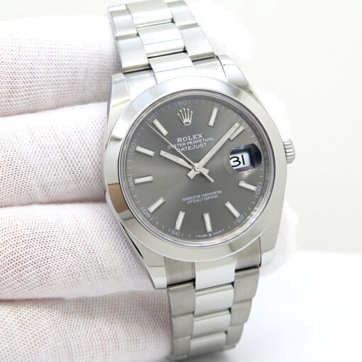 Rolex 126300 Datejust 41 with Slate Stick Dial on Oyster