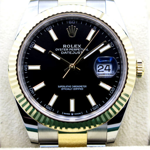 Rolex 126333 Datejust 41 18K/SS with Black Stick Dial on Oyster - Image 3