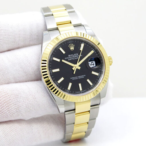Rolex 126333 Datejust 41 18K/SS with Black Stick Dial on Oyster