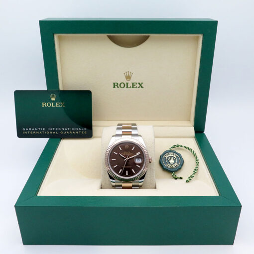 Rolex 126331 Datejust 41 18K/SS with Chocolate Stick Dial on Oyster - Image 2