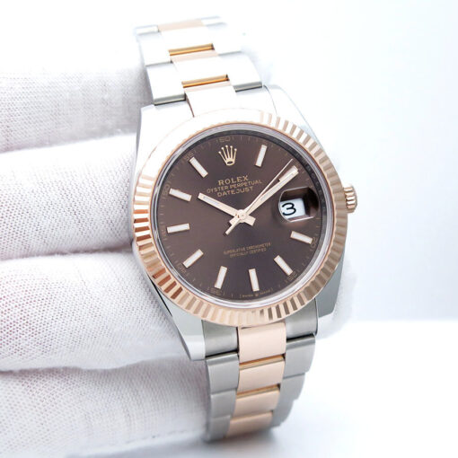 Rolex 126331 Datejust 41 18K/SS with Chocolate Stick Dial on Oyster