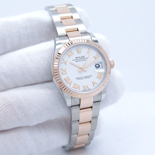 Rolex 278271 Datejust 18K/SS with White Roman Dial on Oyster