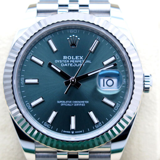 Rolex 126334 Datejust 41 with Mint Green Dial on Jubilee - Image 3