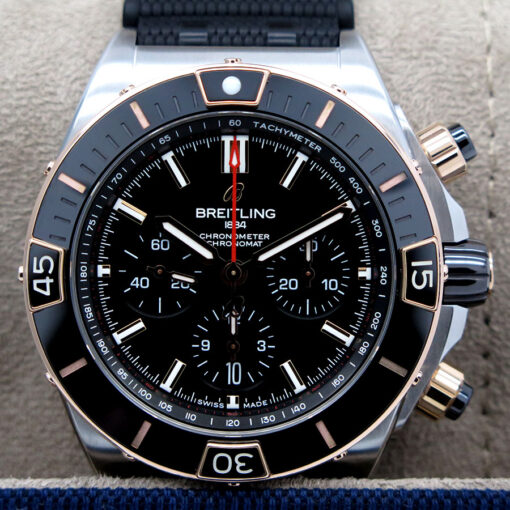 Breitling UB0136 Super Chronomat B01 Chronograph 18K/SS with Black Dial - Image 3