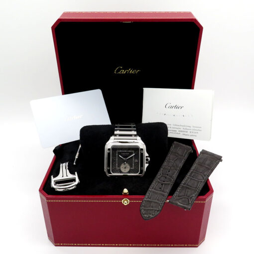 Alternative view of Cartier WSSA0076 Santos de Cartier Large Dual Time