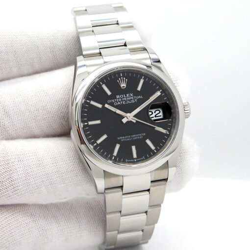 Rolex 126200 Datejust with Black Stick Dial on Oyster
