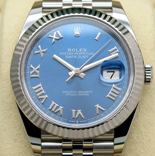 Rolex 126334 Datejust 41 with Blue Azzurro Dial on Jubilee - Image 3