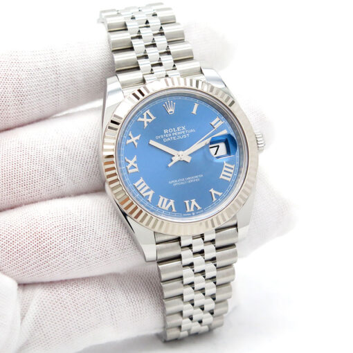 Rolex 126334 Datejust 41 with Blue Azzurro Dial on Jubilee