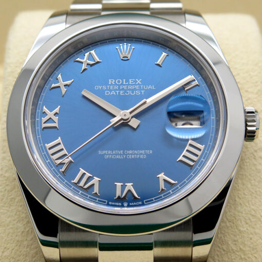 Rolex 126300 Datejust 41 with Blue Azzurro Dial on Oyster - Image 3