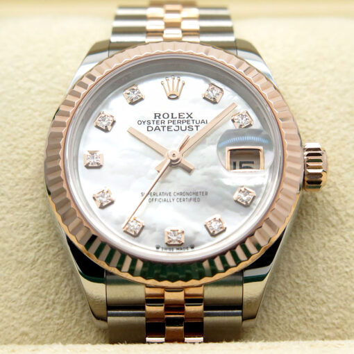 Rolex 279171 Datejust 18K/SS with Mother of Pearl Diamond Dial on Jubilee - Image 3