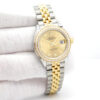 Rolex 279383RBR Datejust 18K/SS Champagne Roman Dial Diamond Bezel on Jubilee