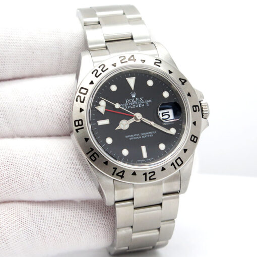 Rolex 16570 Explorer II with Black Dial and 3186 Movement