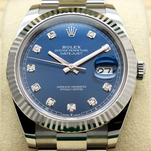 Rolex 126334 Datejust 41 with Blue Diamond Dial on Oyster - Image 3