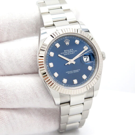 Rolex 126334 Datejust 41 with Blue Diamond Dial on Oyster