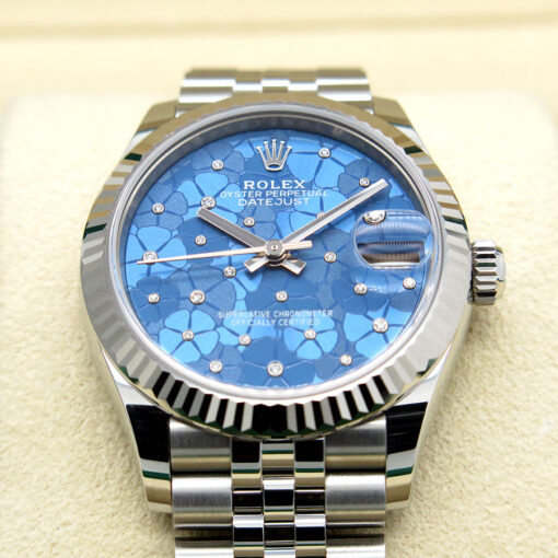 Rolex 278274 Datejust with Blue Floral Motif Diamond Dial on Jubilee - Image 3