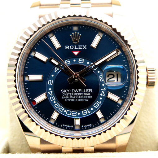 Rolex 336935 Skydweller 18K Rose Gold with Blue-Green Dial on Jubilee - Image 3