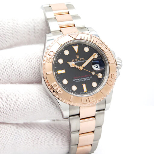 Rolex 116621 Yachtmaster 18K/SS with Black Dial