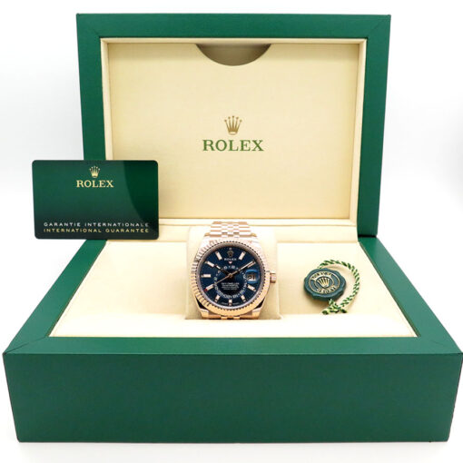 Rolex 336935 Skydweller 18K Rose Gold with Blue-Green Dial on Jubilee - Image 2