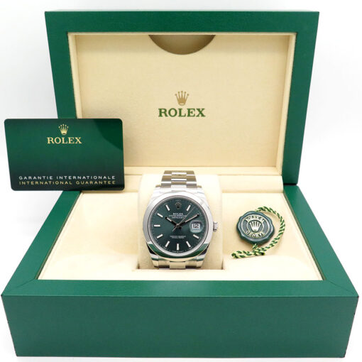 Rolex 126300 Datejust 41 with Mint Green Dial on Oyster - Image 2