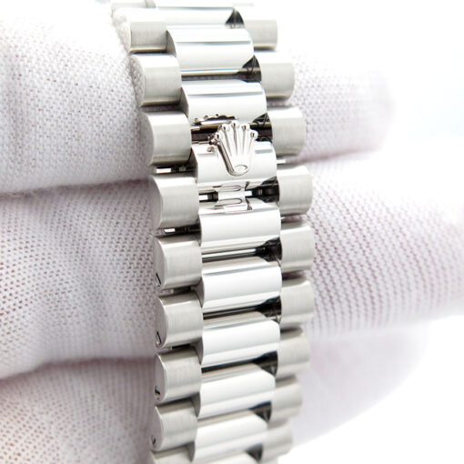 Rolex 228236 Day Date 40 Platinum with Pave Diamond & Sapphire Dial - Image 8