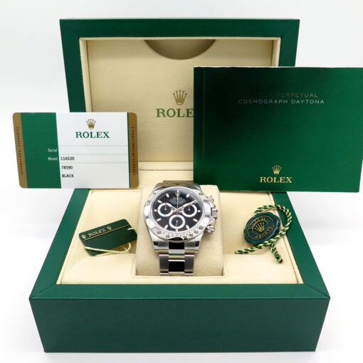 Alternative view of Rolex 116520 Cosmograph Daytona with Black Dial (New Old Stock)