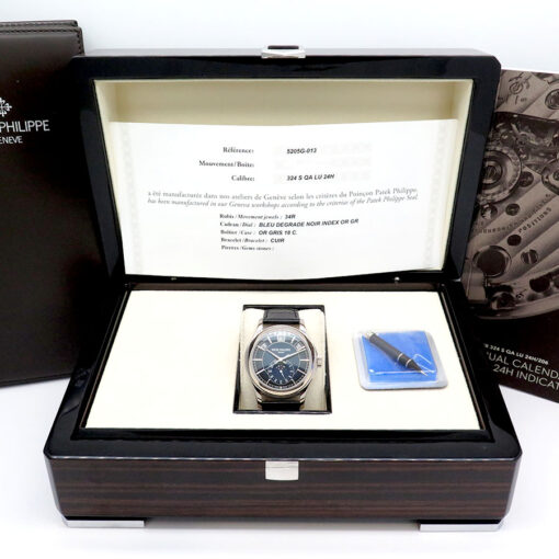 Patek Philippe 5205G Complications Annual Calendar Moonphase with Blue Dial - Image 2