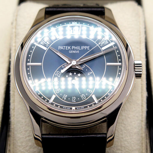 Patek Philippe 5205G Complications Annual Calendar Moonphase with Blue Dial - Image 3
