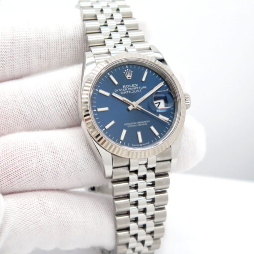 Rolex 126234 Datejust with Blue Stick Dial on Jubilee