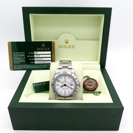 Rolex 16570 Explorer II with White Dial and 3186 Movement (New Old Stock) - Image 2