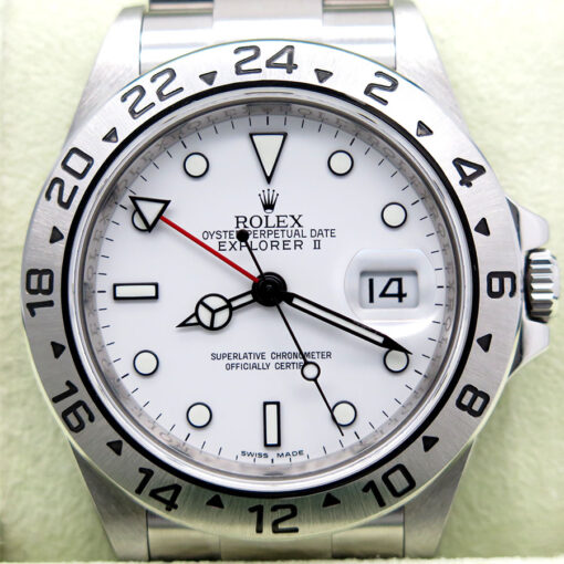 Rolex 16570 Explorer II with White Dial and 3186 Movement (New Old Stock) - Image 3