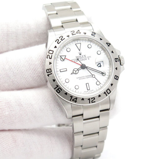 Rolex 16570 Explorer II with White Dial and 3186 Movement (New Old Stock)