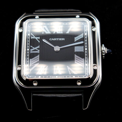 Cartier WSSA0046 Santos-Dumont Black Lacquer Large Manual Wind - Image 3