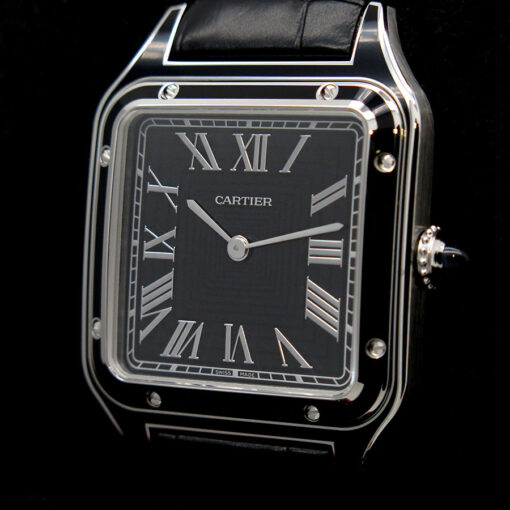 Cartier WSSA0046 Santos-Dumont Black Lacquer Large Manual Wind - Image 5