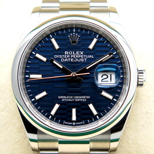 Rolex 126200 Datejust with Blue Fluted Motif Dial on Oyster - Image 3