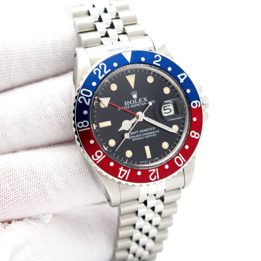 Rolex CPO 16750 GMT Master with Red/Blue Bezel on Jubilee