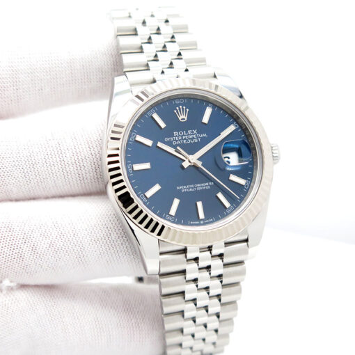 Rolex 126334 Datejust 41 with Blue Stick Dial on Jubilee
