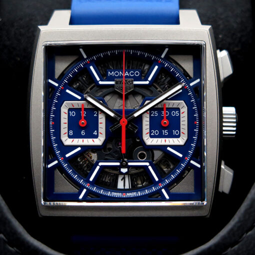 Tag Heuer CBL2182 Monaco Titanium Chronograph Blue Skeleton - Image 3