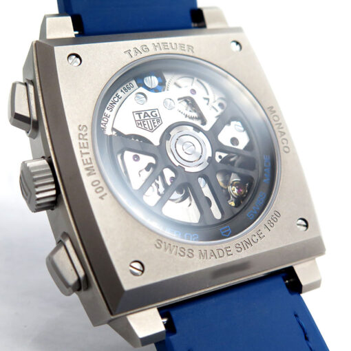 Tag Heuer CBL2182 Monaco Titanium Chronograph Blue Skeleton - Image 4