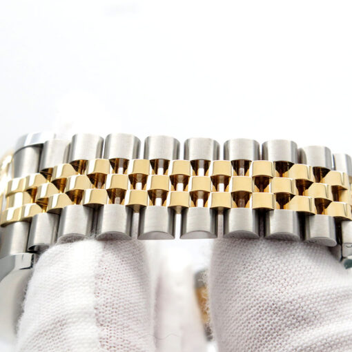 Rolex 116233 Datejust 18K/SS with Champagne Rolex Motif Diamond Dial on Jubilee - Image 8