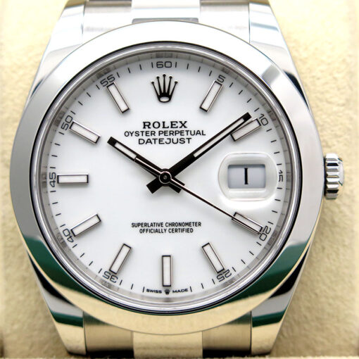 Rolex 126300 Datejust 41 with White Stick Dial on Oyster - Image 3