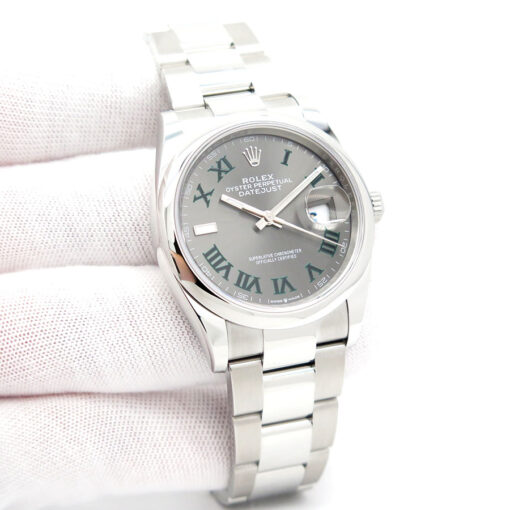 Rolex 126200 Datejust with Slate Roman Dial on Oyster