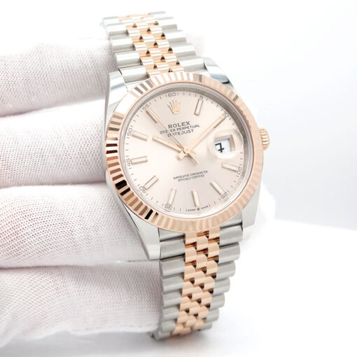 Rolex 126331 Datejust 41 18K/SS with Sundust Stick Dial on Jubilee