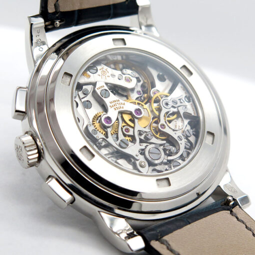 Patek Philippe 5070P Platinum Chronograph with Blue Dial - Image 4