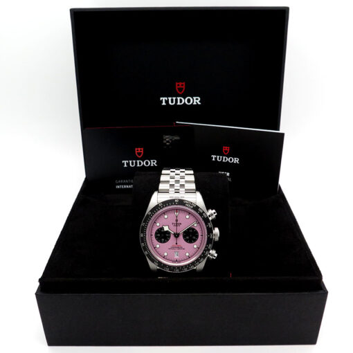 Alternative view of Tudor 79360N Black Bay Chronograph with Pink Dial