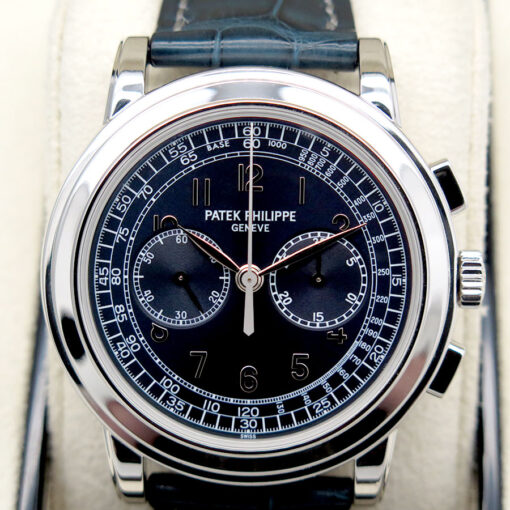 Patek Philippe 5070P Platinum Chronograph with Blue Dial - Image 3