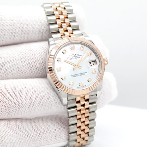 Rolex 278271 Datejust 18K/SS with Mother of Pearl Diamond Dial on Jubilee