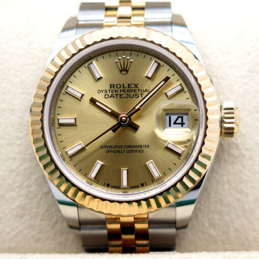 Rolex 279173 Datejust 18K/SS with Champagne Stick Dial on Jubilee - Image 3